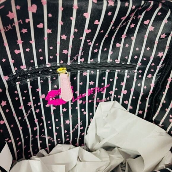 Luv BETSEY JOHNSON Pink Floral Backpack Rose Print Bag LBSTUDY Crossbody Purse main image 8